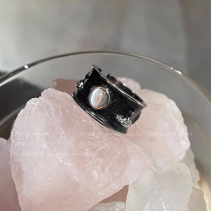 Wholesale Wide opening ring, Drip Oil Planet ring