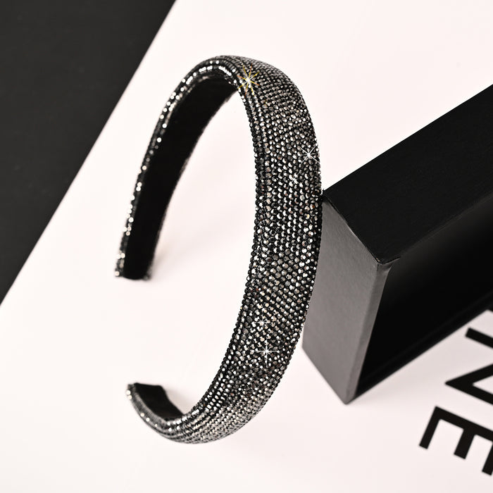 Wholesale Simple Full Diamond Wide Edge Non-slip Headband JDC-HD-YingT008