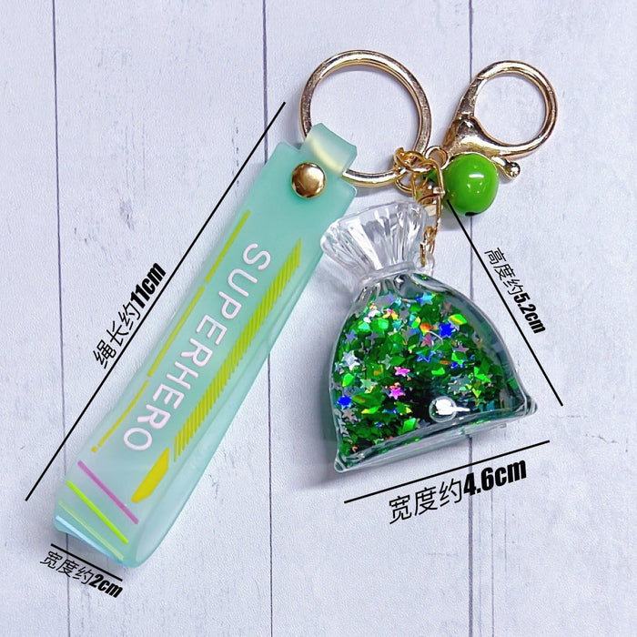 Wholesale acrylic glitter drifting bottles Keychains