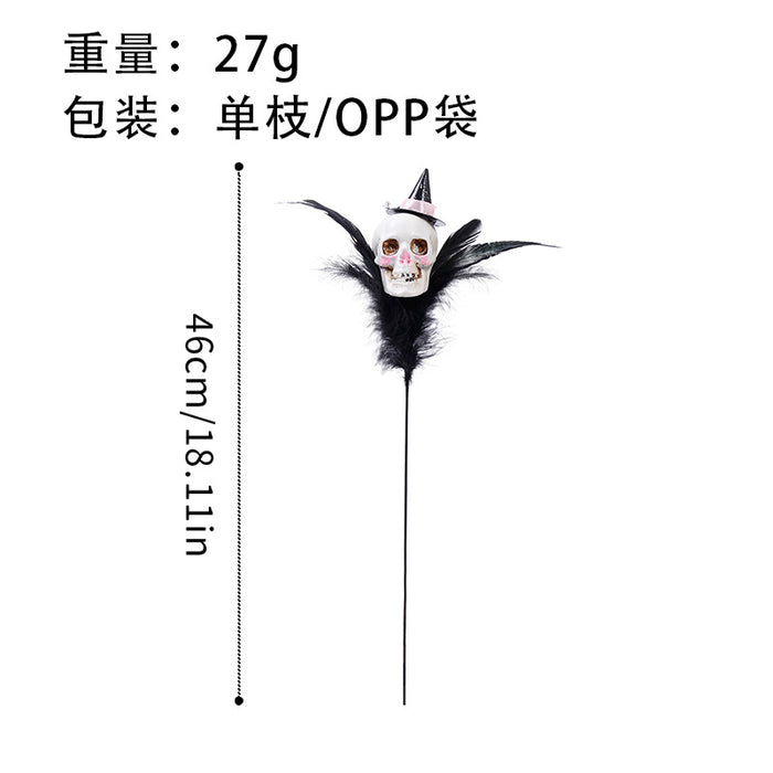 Wholesale  Decorations Creative Feather Pumpkin Skull Pruning Flower bouquet Home Party Flower Branch