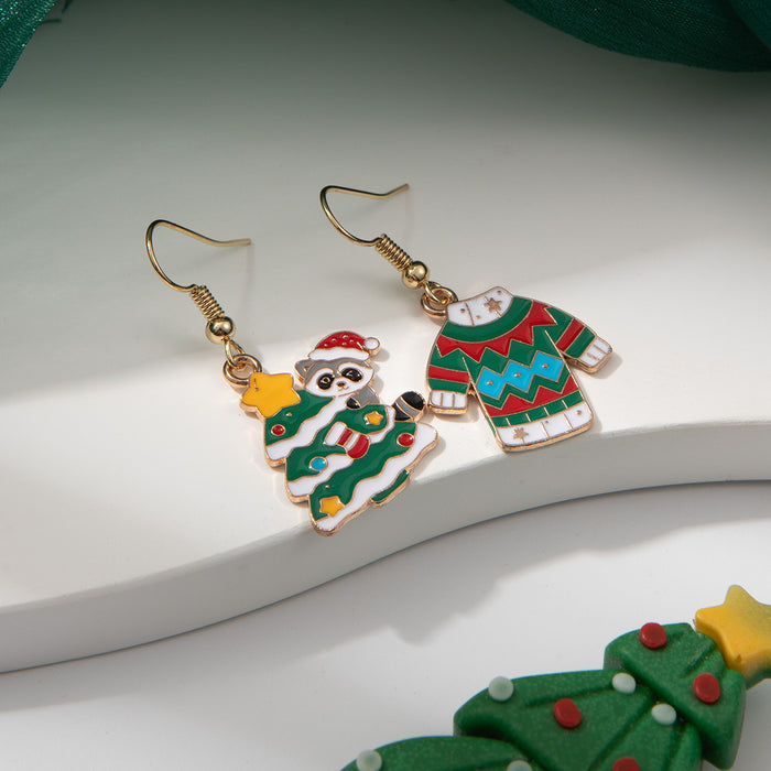 Wholesale Christmas Personalized Snowflake Bell Earrings