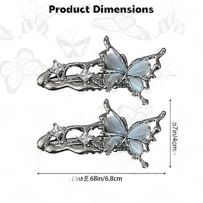 Wholesale Liquid butterfly hair clip, side clip, metal hair clip, hair accessory, straight clip, duckbill clip