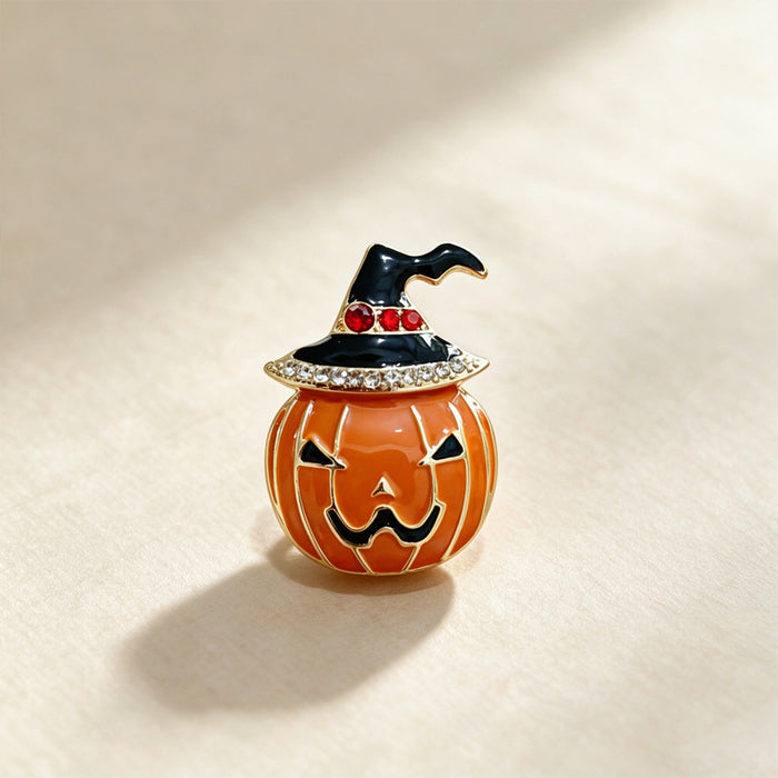 Wholesale Chic  Pumpkin Brooch Alloy Witch Hat Pin Decorative Coat Suit Accessory