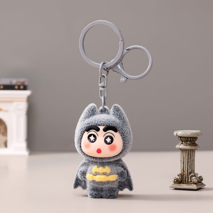 Wholesale Flocking Cartoon Keychain Cute Design Bag Charm Christmas Accessory MOQ≥3
