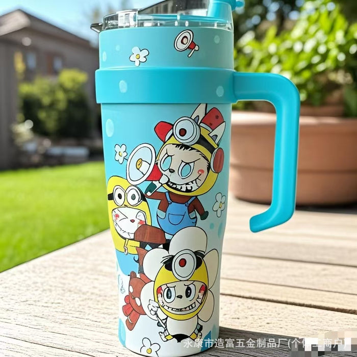 Wholesale Stainless Steel Insulated Tumbler with Handle and Straw Decorative Car Cup