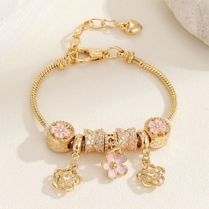 Wholesale Stainless Steel Copper Alloy Rhinestone Beaded Bracelet JDC-BT-ShenYuan001