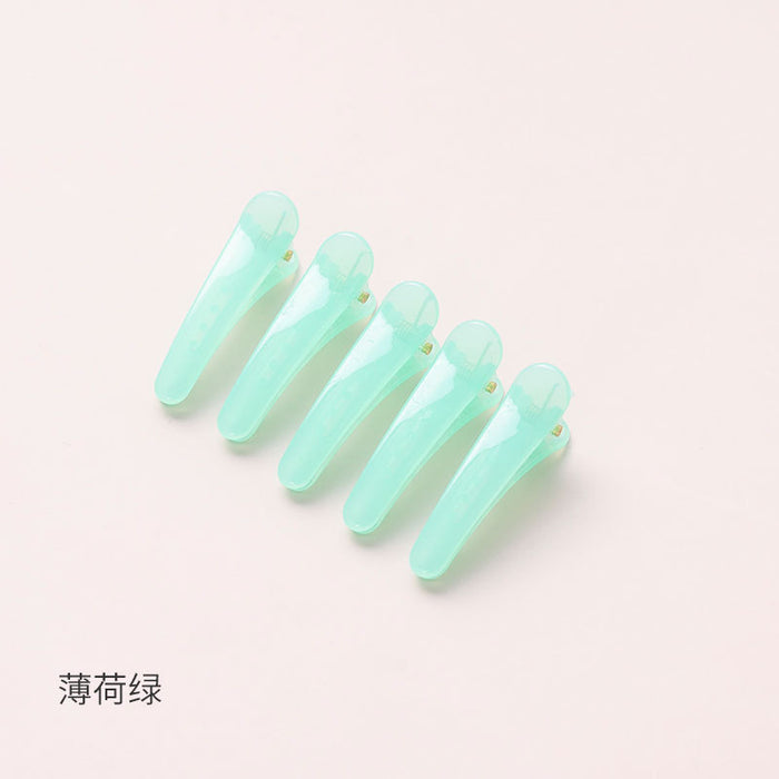 Wholesale  color  clip jelly color hair clip color translucent small clip 3.5cm plastic hair clip Accessories