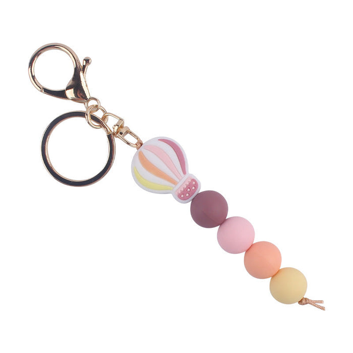 Wholesale Cartoon Hot Air Balloon Silicone Keychains