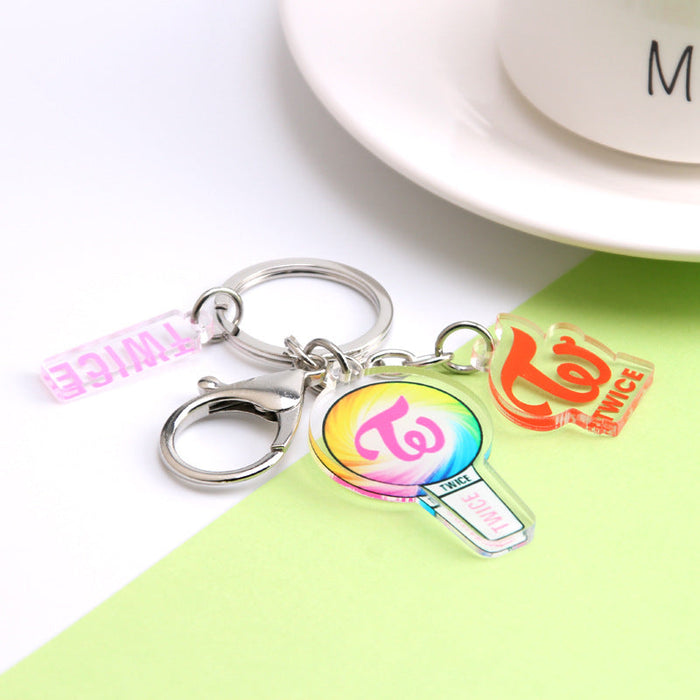 Wholesale Idol Acrylic Double Sided Transparent Keychain JDC-KC-RuiYuan001