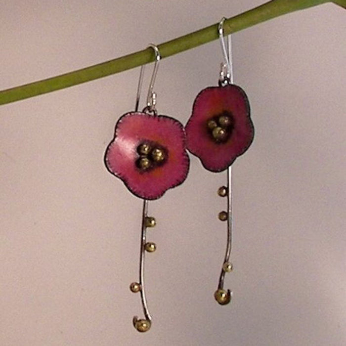 Wholesale Asymmetrical Graffiti-Style Antique Copper Earrings