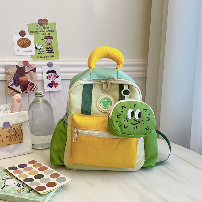 Wholesale Schoolbag Boys and Girls Small Backpack Children Color Schoolbag