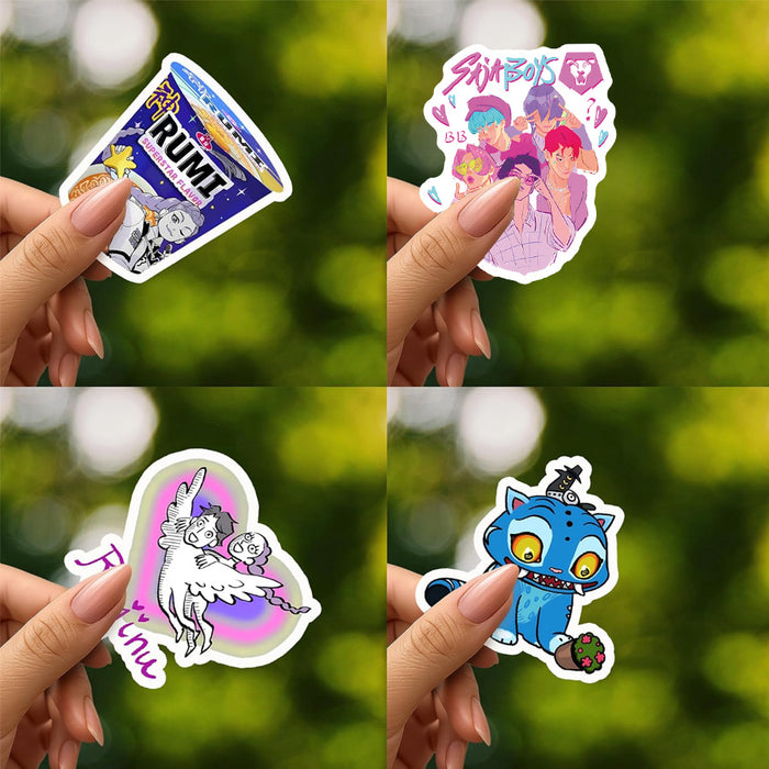 Wholesale 3pcs Kpop graffiti skateboard luggage stickers