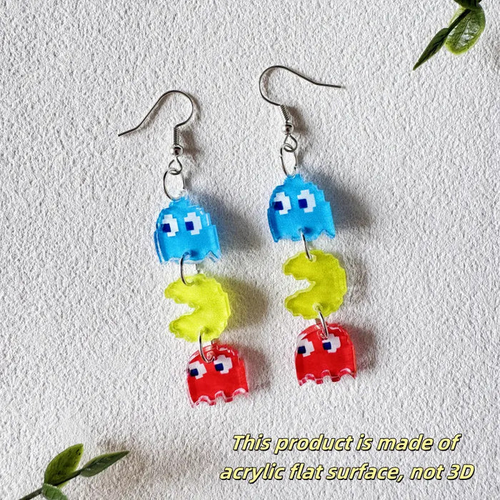 Wholesale Cute Colorful Little Monster Acrylic Earrings