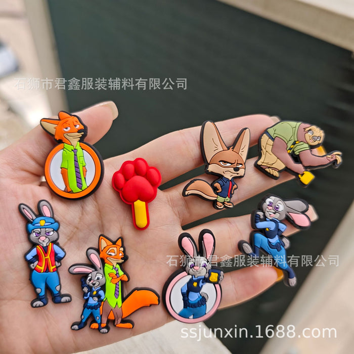 Wholesale  50pcs Hole shoe accessories cartoon detachable PVC soft rubber Shoes Charms