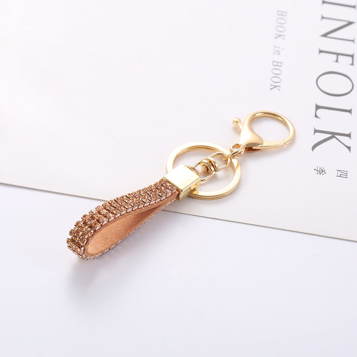 Wholesale Diamond keychain anti-loss decorative bag pendant car key rope headset chain jewelry