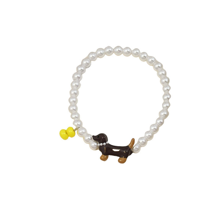 Wholesale Handmade pearl bead bracelet with cute and niche design, pull-out bracelet accessory