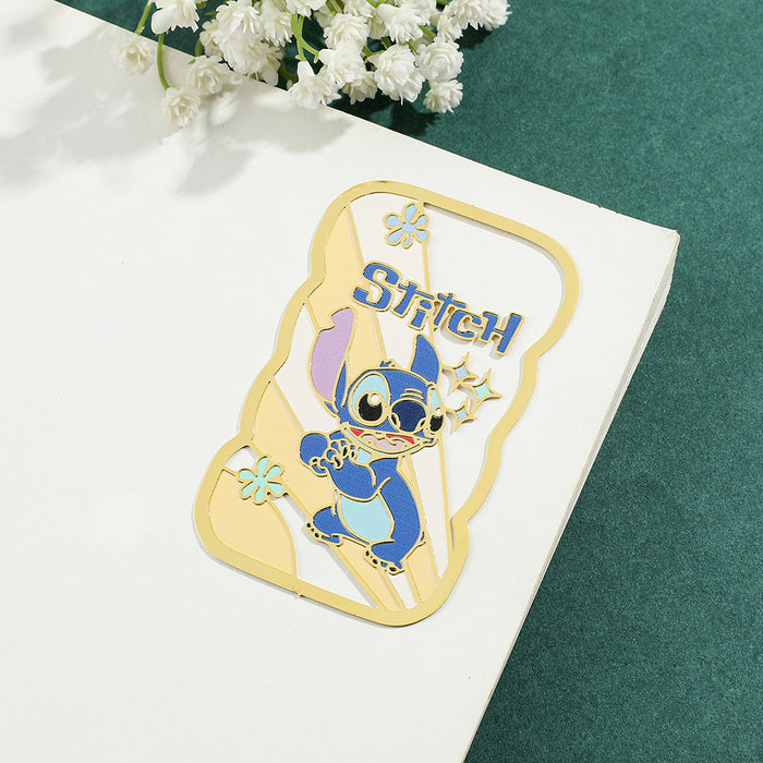 Wholesale wavy border hollow metal bookmark