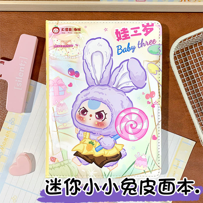 Wholesale 5pcs Mini Rabbit Coloring Pages Leather Cover Cute Notebook