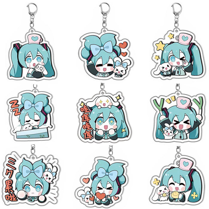 Wholesale cartoon characters acrylic keychain