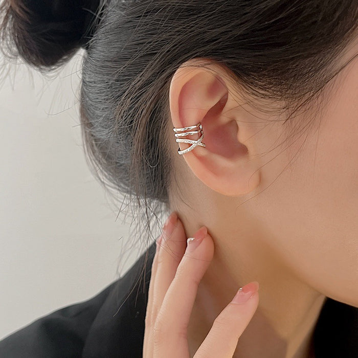 Wholesale No ear hole ear clip for women, light luxury, high-end feeling. Ear bone clip with multiple layers of earrings