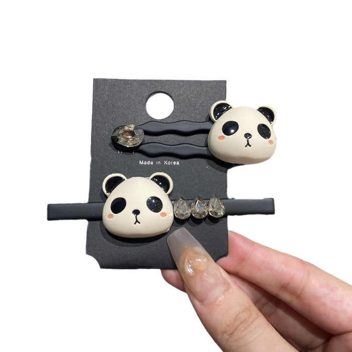 Wholesale  Cute panda bangs clip  clip duckbill clip side clip