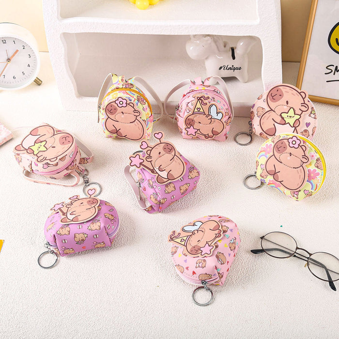 Wholesale Wallet Portable Storage Bag Capybara Pendant Small Backpack Claw Machine