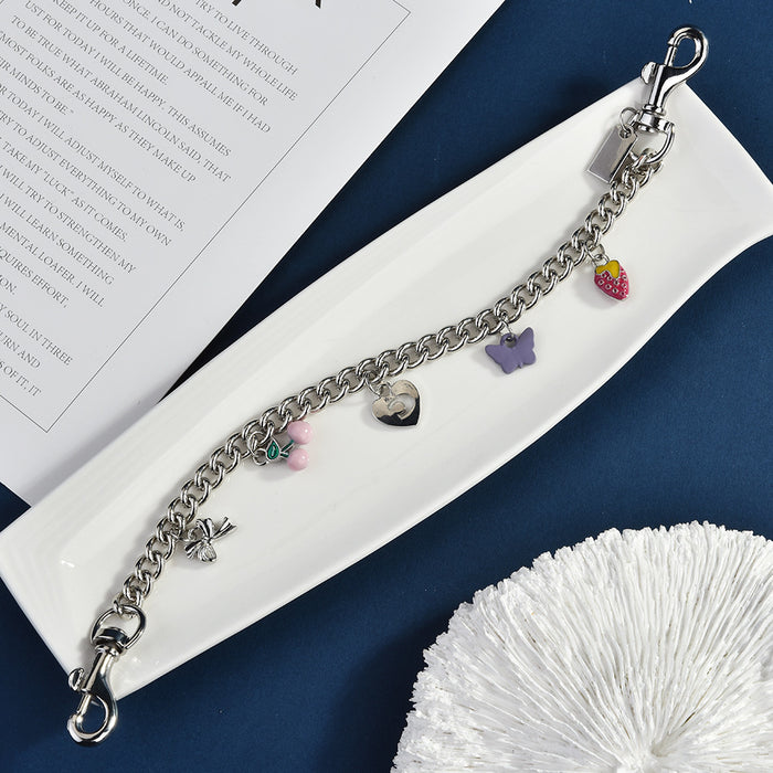 Wholesale Trendy Butterfly Bag Pendant Chain Metal Fashion Accessory