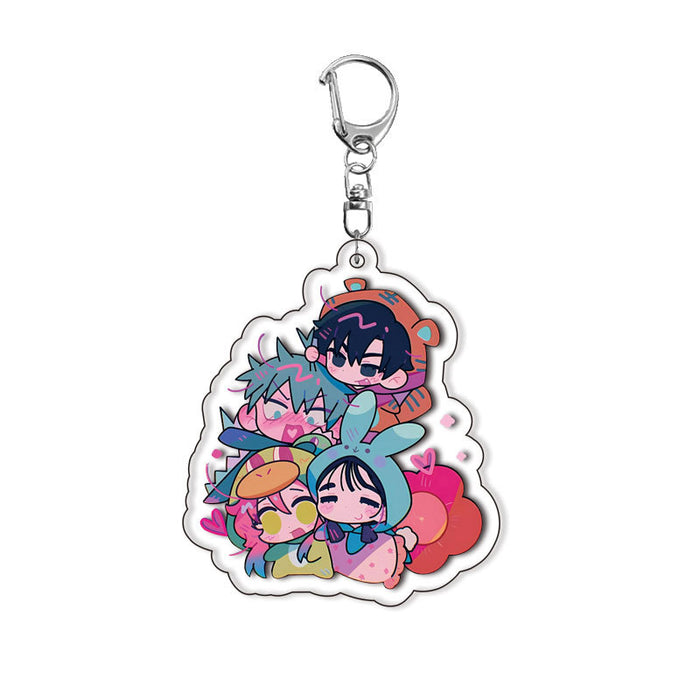 Wholesale Double-sided Acrylic Keychain with Layered Design  Anime-themed Creative Pendant