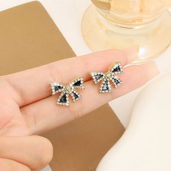 Wholesale Bow Diamond Alloy Earrings JDC-ES-MYY004