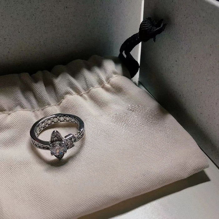 Wholesale Non-Fading Full Diamond Saturn Adjustable rings