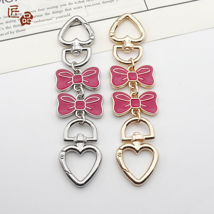 Wholesale Bowknot extension chain bag strap Keychains