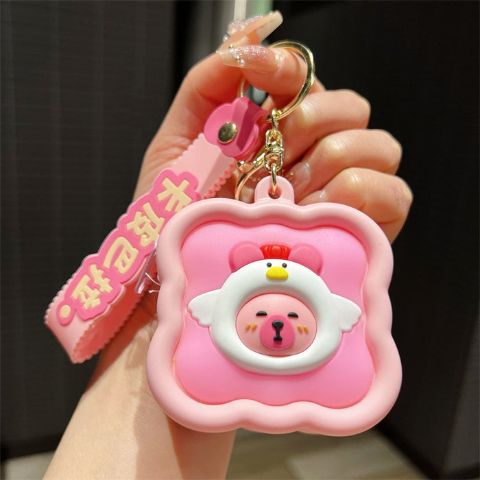 Wholesale Cute Cartoon Square Coin Purse Keychains
