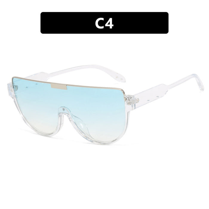 Wholesale Fashionable large frame integrated lens sunglasses, sunglasses trend