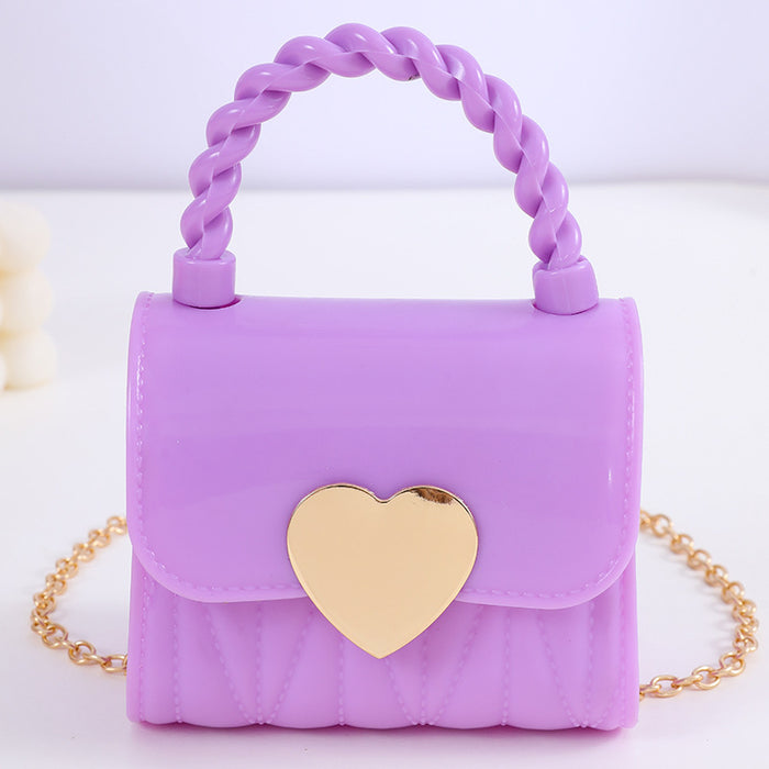 Wholesale Children's bag jelly bag cute handbag Western style little girl chain crossbody shoulder bag