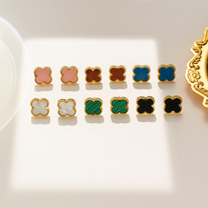 Wholesale Titanium steel minimalist earrings, classic shell earrings accessories