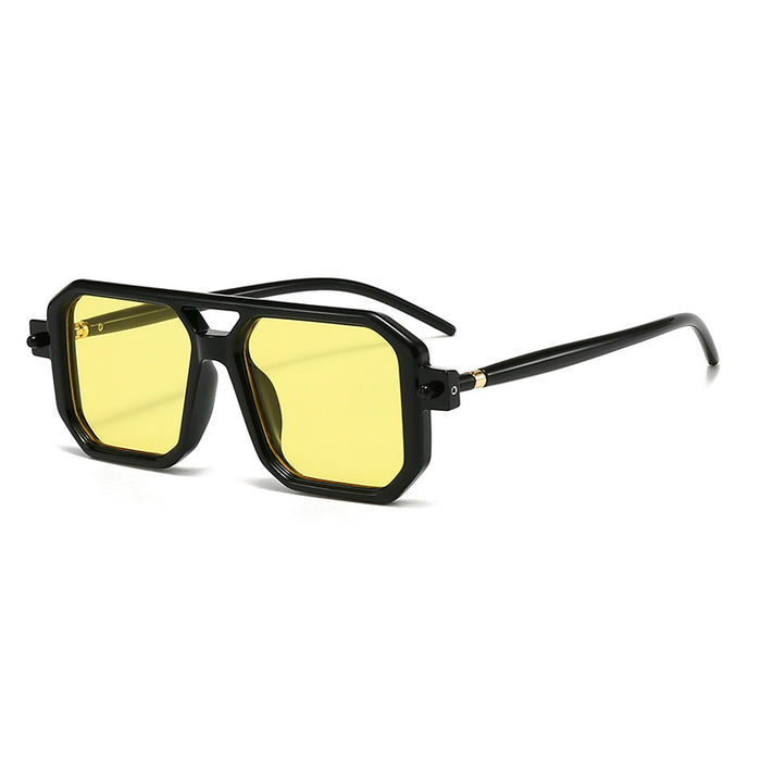 Wholesale square large frame sunglasses trendy double beam sunglasses