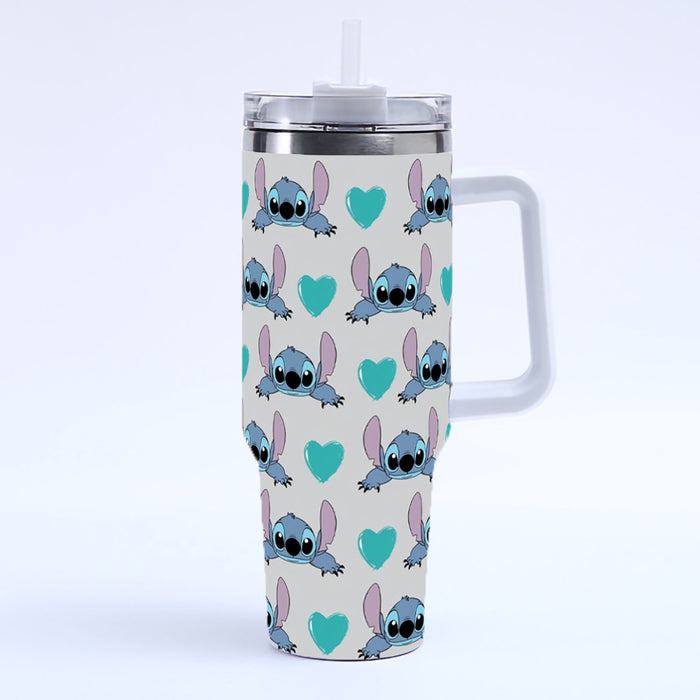 Wholesale Cute cartoon-themed 40oz stainless steel car ice bullies cup with handle.