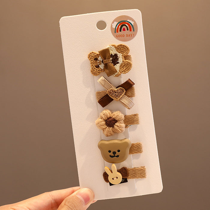 Wholesale Baby hairpins,  children' s hairpins,  cute bowknot fabric clips,  small size,  no hair damage