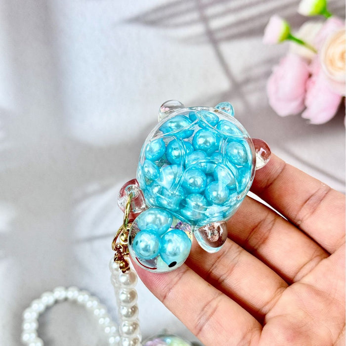 Wholesale Oil-filled quicksand turtle keychain