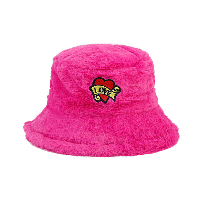 Wholesale Love Letters Plush Bucket Hat JDC-FH-LvY051