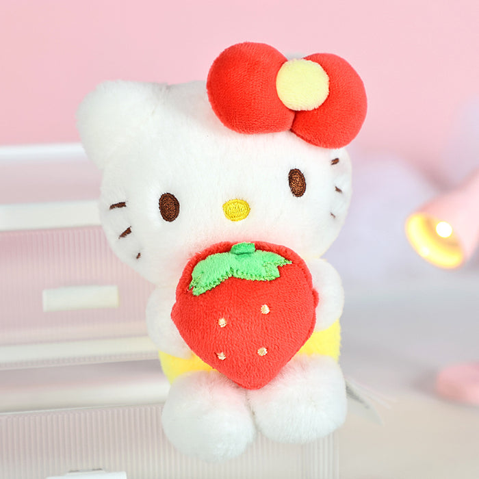 Wholesale Strawberry Cat Plush Doll Bag Pendant Girl' s Birthday Gift