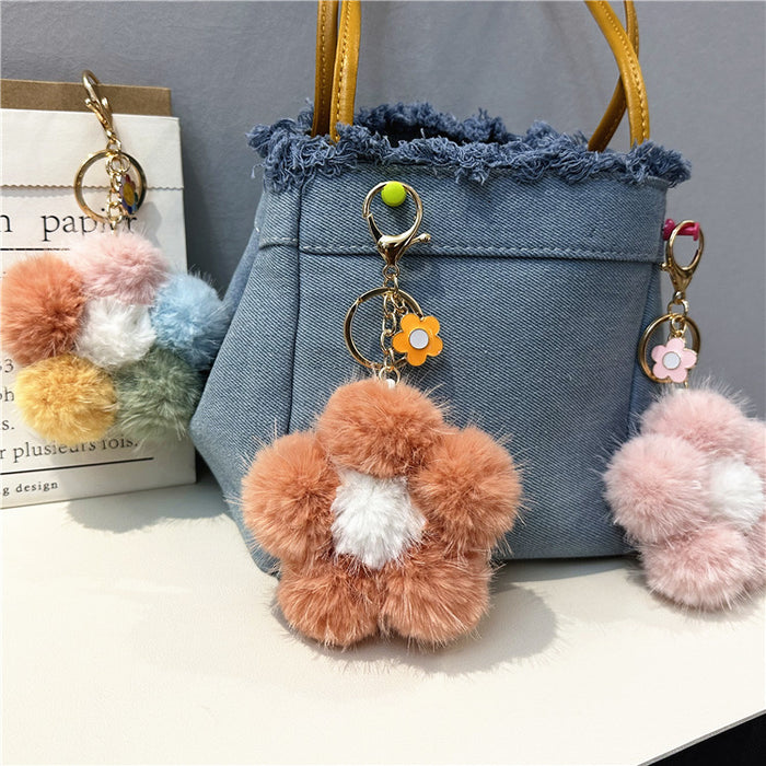 Wholesale Sakura Fur Ball Keychain JDC-KC-KaiY013