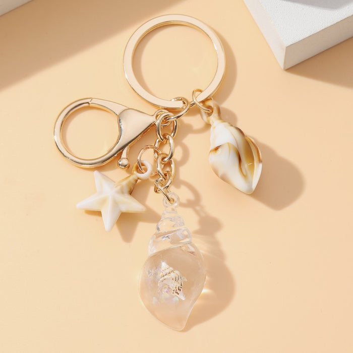 Wholesale Luminous Conch Acrylic Keychain JDC-KC-RongRui054