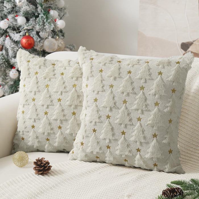 Wholesale Christmas Pillow Solid Color Quilted Plush Pillowcase
