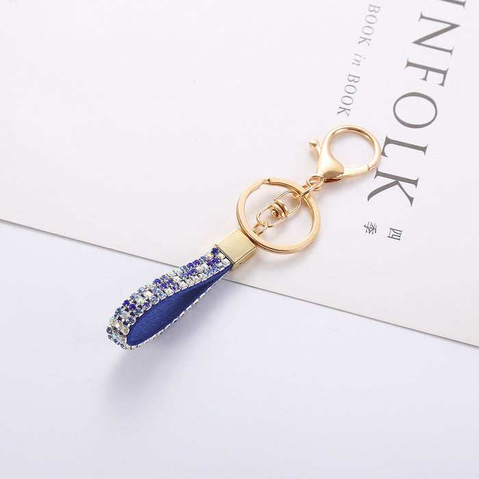 Wholesale Diamond keychain anti-loss decorative bag pendant car key rope headset chain jewelry