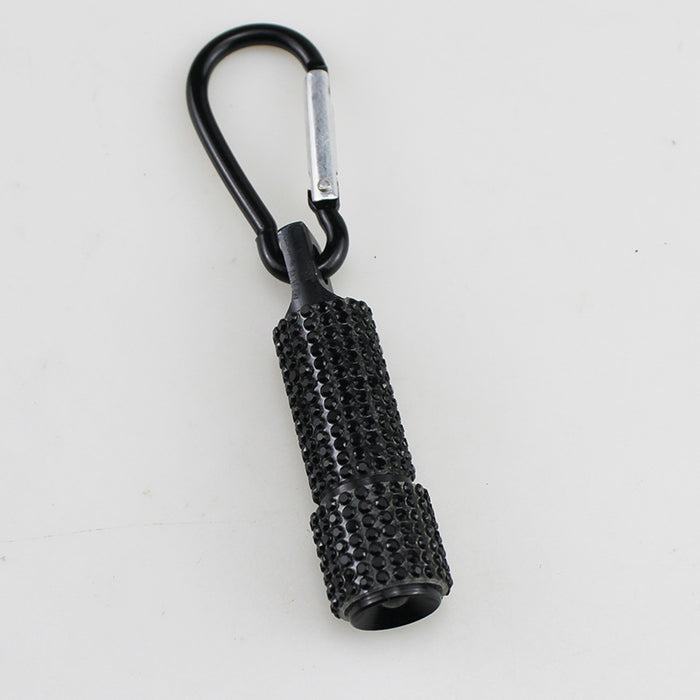 Wholesale Trendy Crystal Studded LED Flashlight White Fashion Accessory Gift