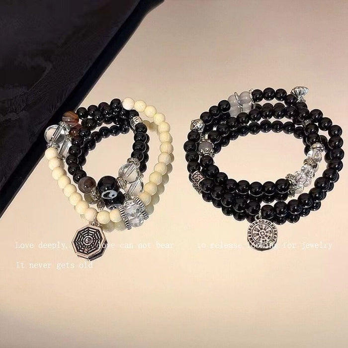 Wholesale Flower Beaded Double-layer Bracelet Women's New Style Bracelet