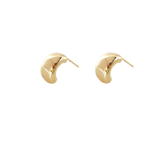 Wholesale Silver needle gold-plated earrings