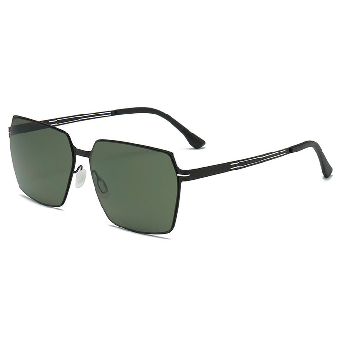 Wholesale New Sunglasses Metal Steel Leather Glasses Hollow High Definition Sunglasses