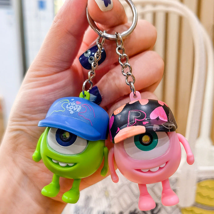 Wholesale I Loveyou Luminous and Loud Green Man Keychain with Big Eyes JDC-KC-HHY001